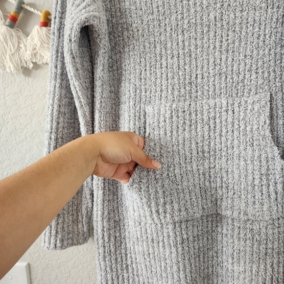 Softies Marshmallow Turtleneck Lounger Knit Gray 42" Dress Cozy Ultra Soft S/M - Picture 6 of 11